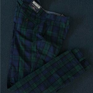 NWT Vineyard Vines Breaker Pant - 30x30 - Black Watch Tartan (Charleston Green)